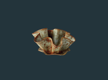 Galvanized Handkerchief Pot With Saucer
