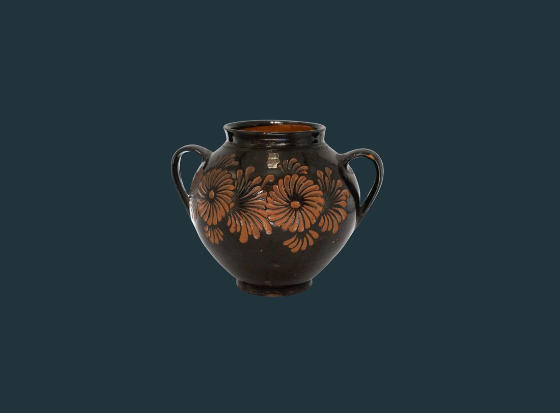 39. Hand Painted Antique Hungarian Pitcher