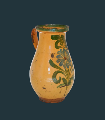 28. Hand Painted Antique Hungarian Pitcher