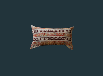 102. Handmade Block Print Lumbar Pillow