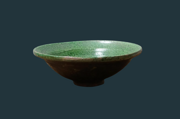 Vintage Hand Painted Terracotta Bowl VII