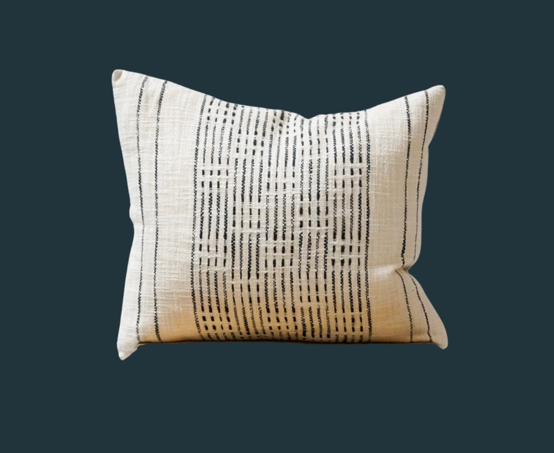 09. Handmade Vintage Mini Lumbar Throw Pillow
