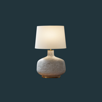 Antiqued White Ceramic Table Lamp