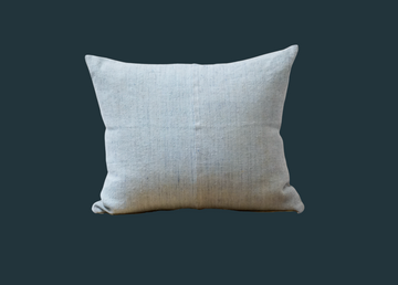 116. Petite Handmade Blue Linen Accent Pillow