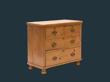 Vintage Four Drawer Pine Dresser