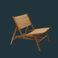 Teak & Rattan Chair