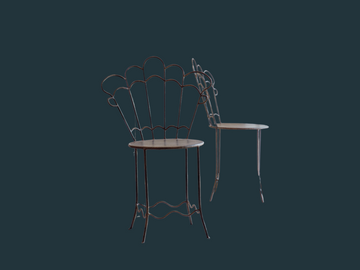 Vintage Indian Iron Chairs (set of 6)