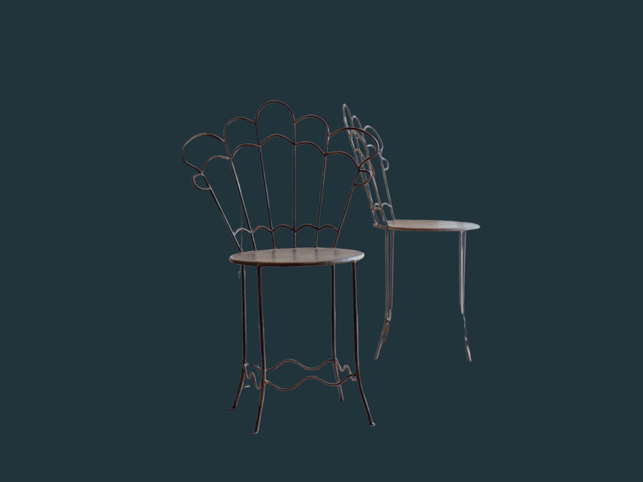 Vintage Indian Iron Chairs (set of 6)
