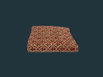 Kantha Quilt - Orange, Black and Red