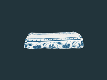 Block Print Bed Cover - Indigo