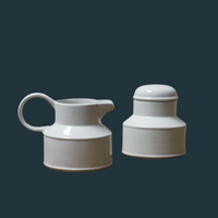 Ceramic Creamer and Sugar Jar Set