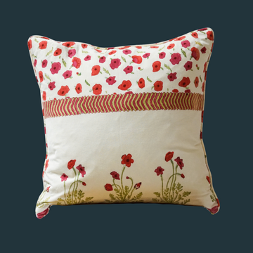 200. Handmade Poppy Fields Pillow