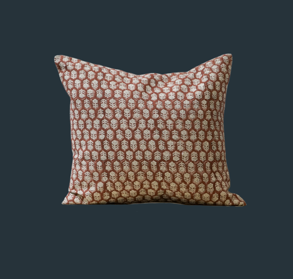 220. Handmade Block Print Pillow