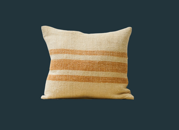 224. Handmade Textured Linen Stripe Pillow