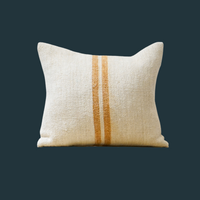 227. Handmade Textured Linen Stripe Pillow