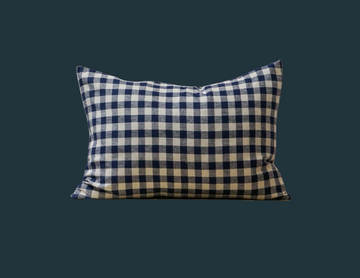 230. Handmade Check Lumbar Pillow