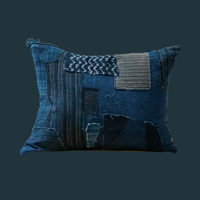 29. Handmade Vintage Denim Patchwork Pillow