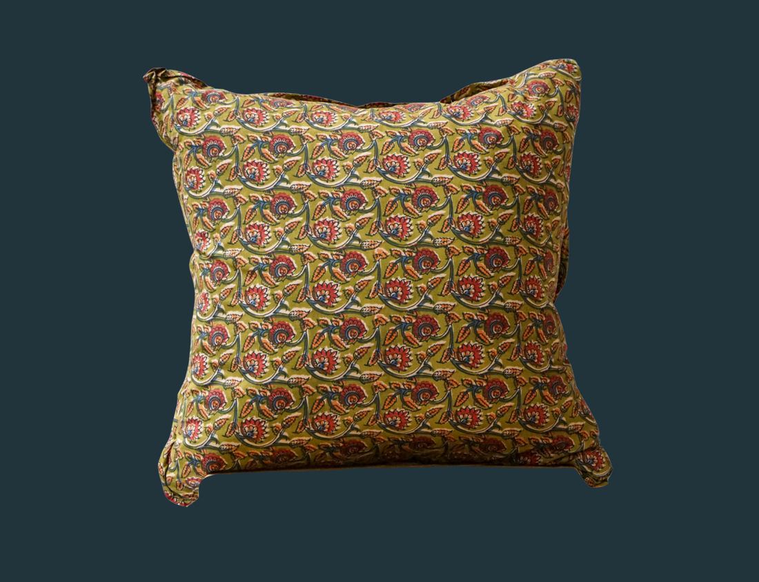 38. Handmade Block Print Pillow