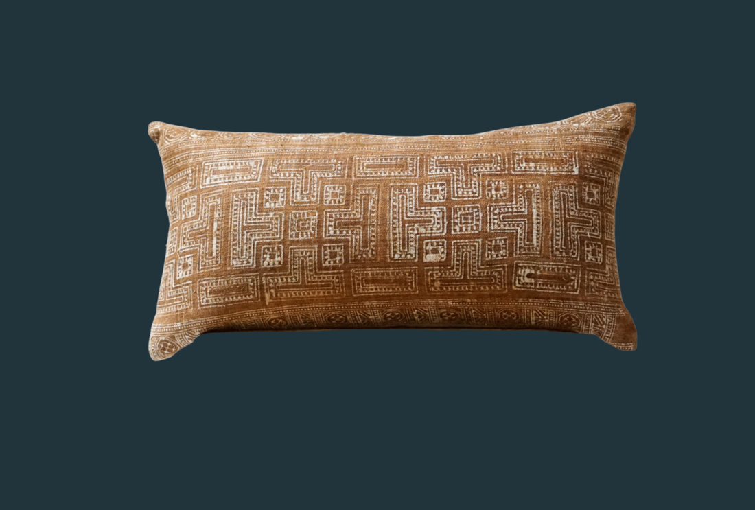 42. Handmade Block Printed Lumbar Pillow