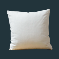 83. Handmade Textured Square Pillow- True White