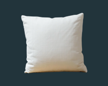 83. Handmade Textured Square Pillow- True White
