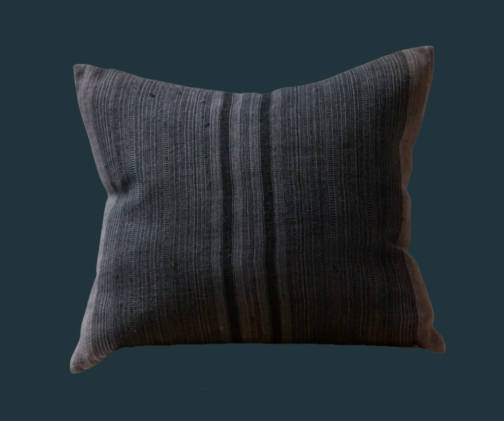 81. Handmade Vintage Textured Stripe Pillow