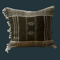 79. Handmade African Textile Pillow with Fringe