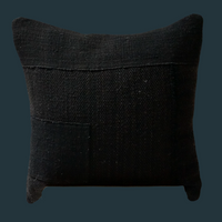 74. Handmade Black Textured Weave Pillow