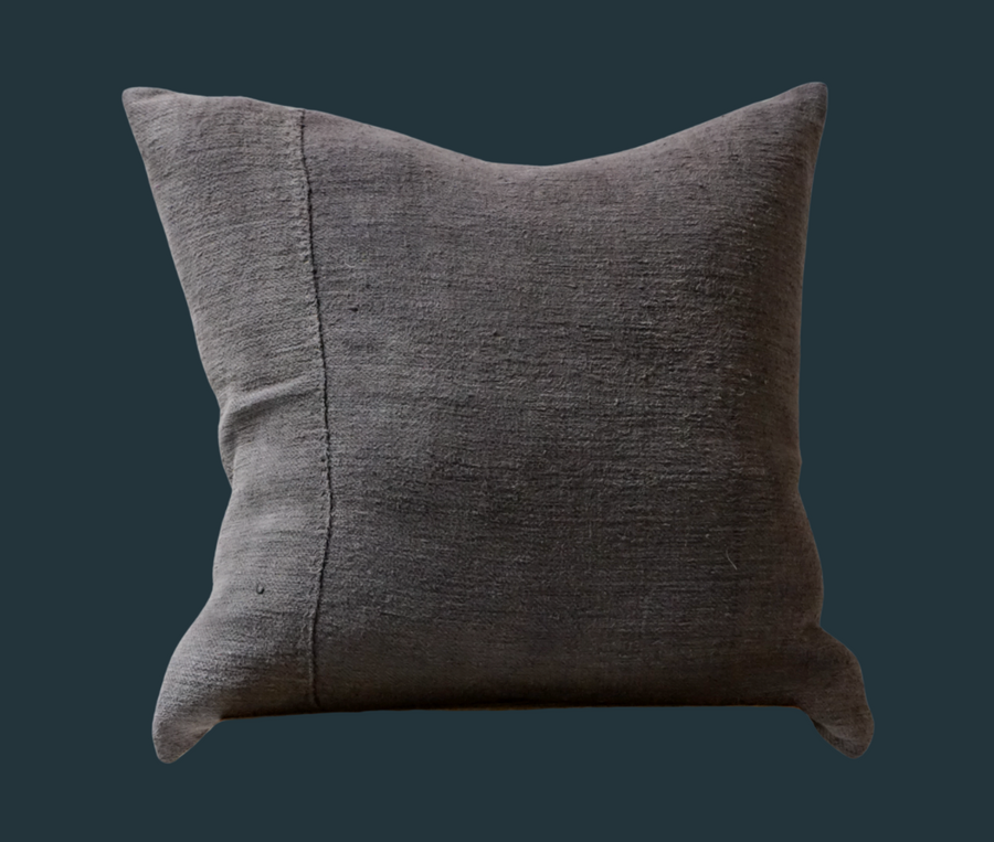 72. Handmade Charcoal Linen Pillow