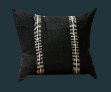 64. Handmade Textured Railroad Pillow