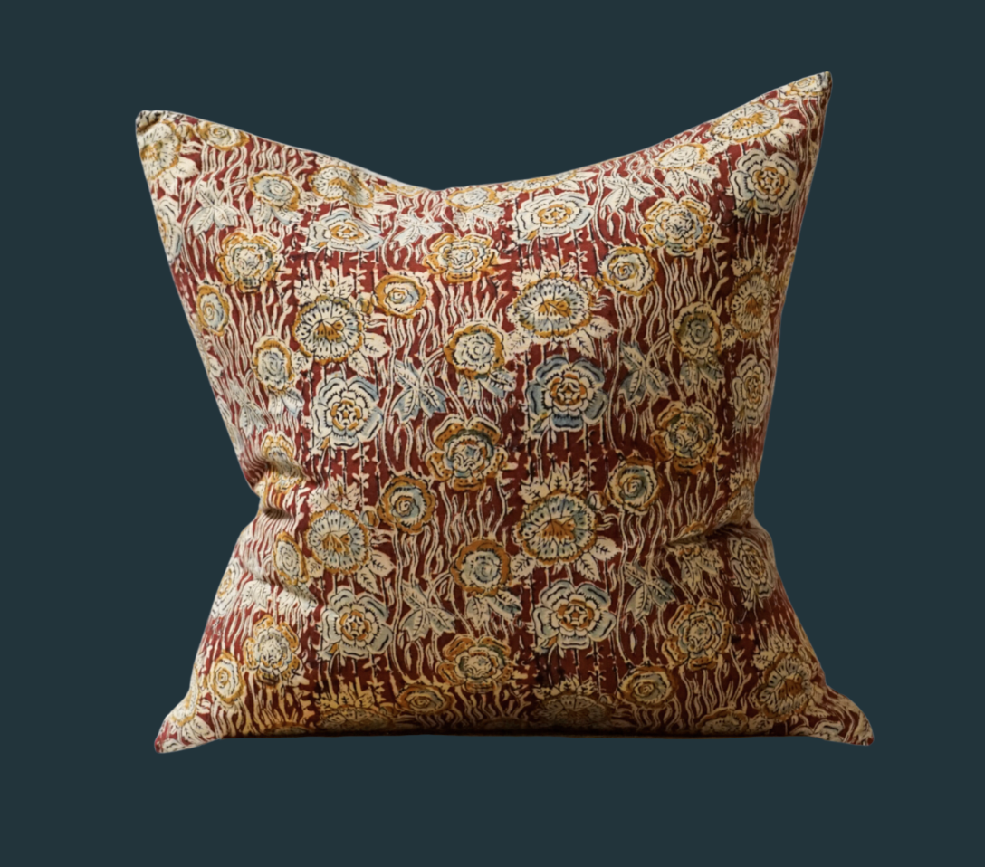 63. Handmade Floral Print Pillow