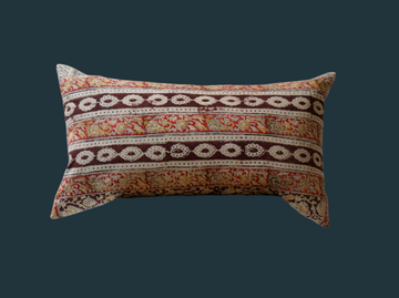 102. Handmade Block Print Lumbar Pillow