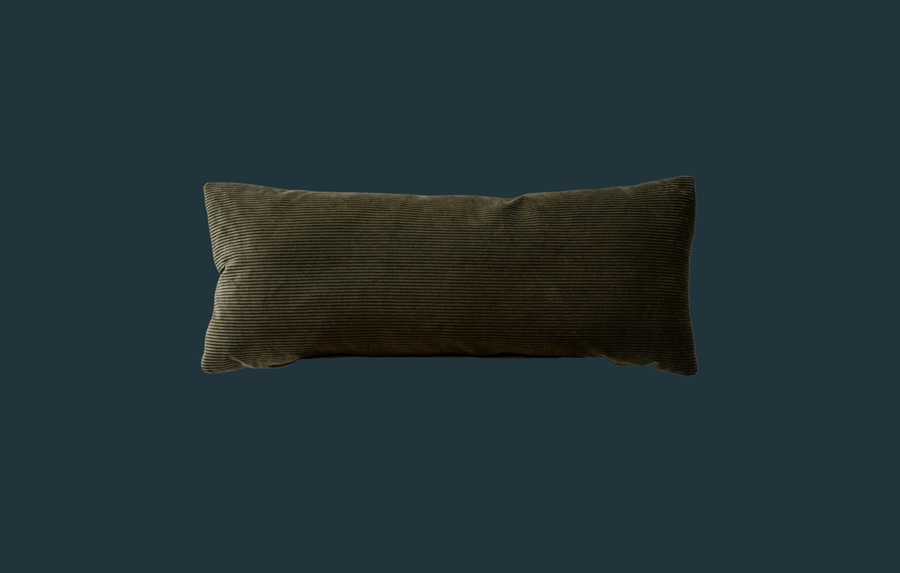110. Handmade Corduroy Lumbar Olive Green