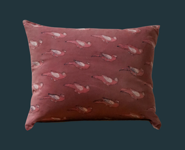 96. Handmade Vintage Parrot Pillow