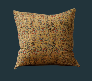 93. Handmade Block Print Textile Pillow