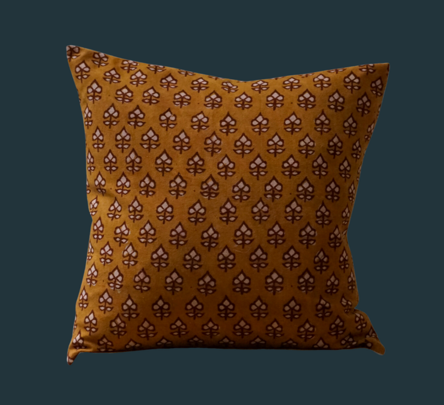 92. Handmade Block Print Textile Pillow