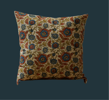 91. Handmade Block Print Textile Pillow
