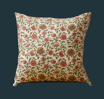 89. Handmade Block Print Textile Pillow