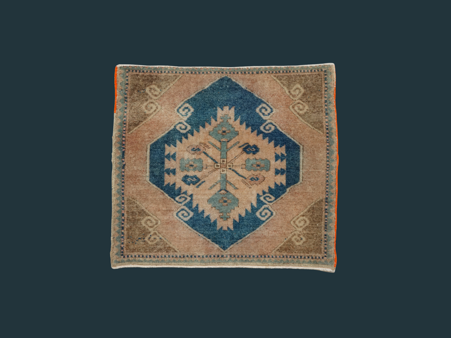 Small Vintage Turkish Rug .15