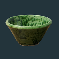 Vintage Ceramic Green Splatter Bowl