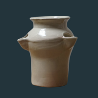 Vintage Ceramic Three Ear Jar