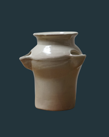 Vintage Ceramic Three Ear Jar