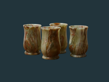 Antique Onyx Goblets (set of 4)