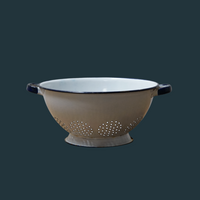 Vintage Painted Steel Colander