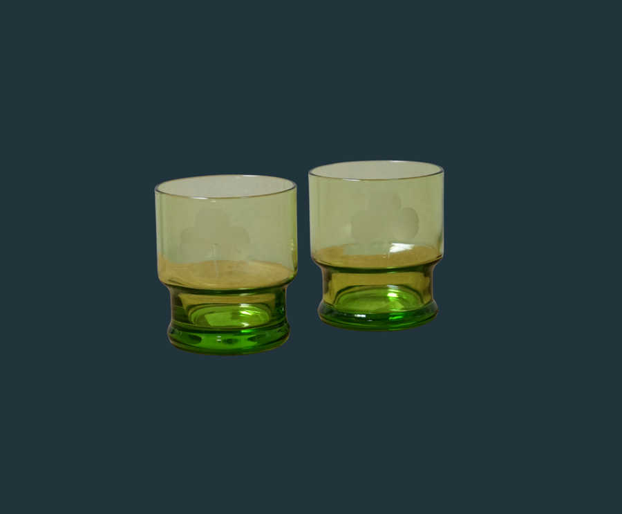 Vintage Stackable Clover Glassware (set of four)