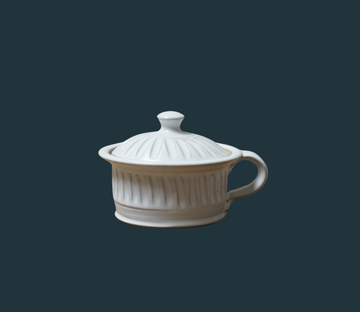 Hand Thrown Mini Crock - White