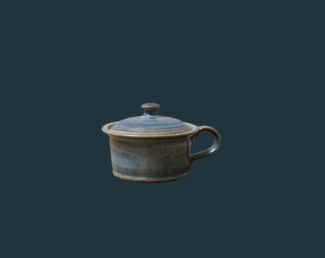 Hand Thrown Mini Crock - Indigo