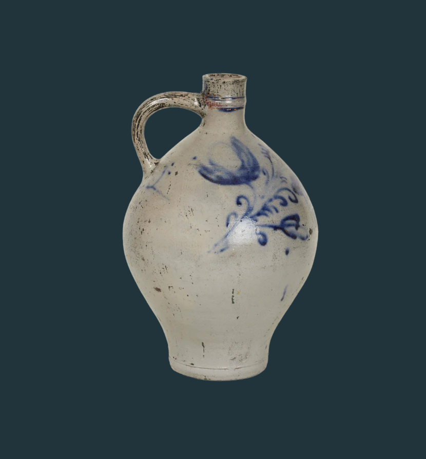 Antique French Jug - Blue Alsace Glaze