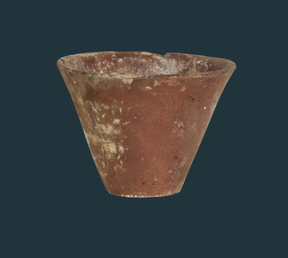 Antique French Sap Resin Ceramic Pot