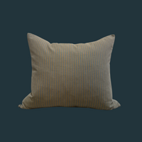 Handmade Blue & Yellow Striped Pillow